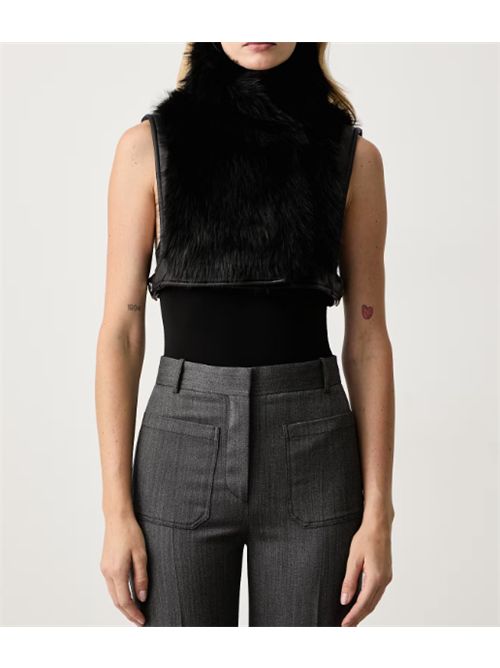 Gilet con effetto pelliccia e fondo regolabile Patrizia Pepe PATRIZIA PEPE | 2F0018-E077K103